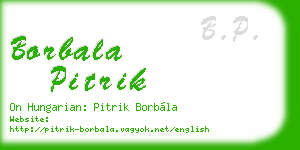borbala pitrik business card